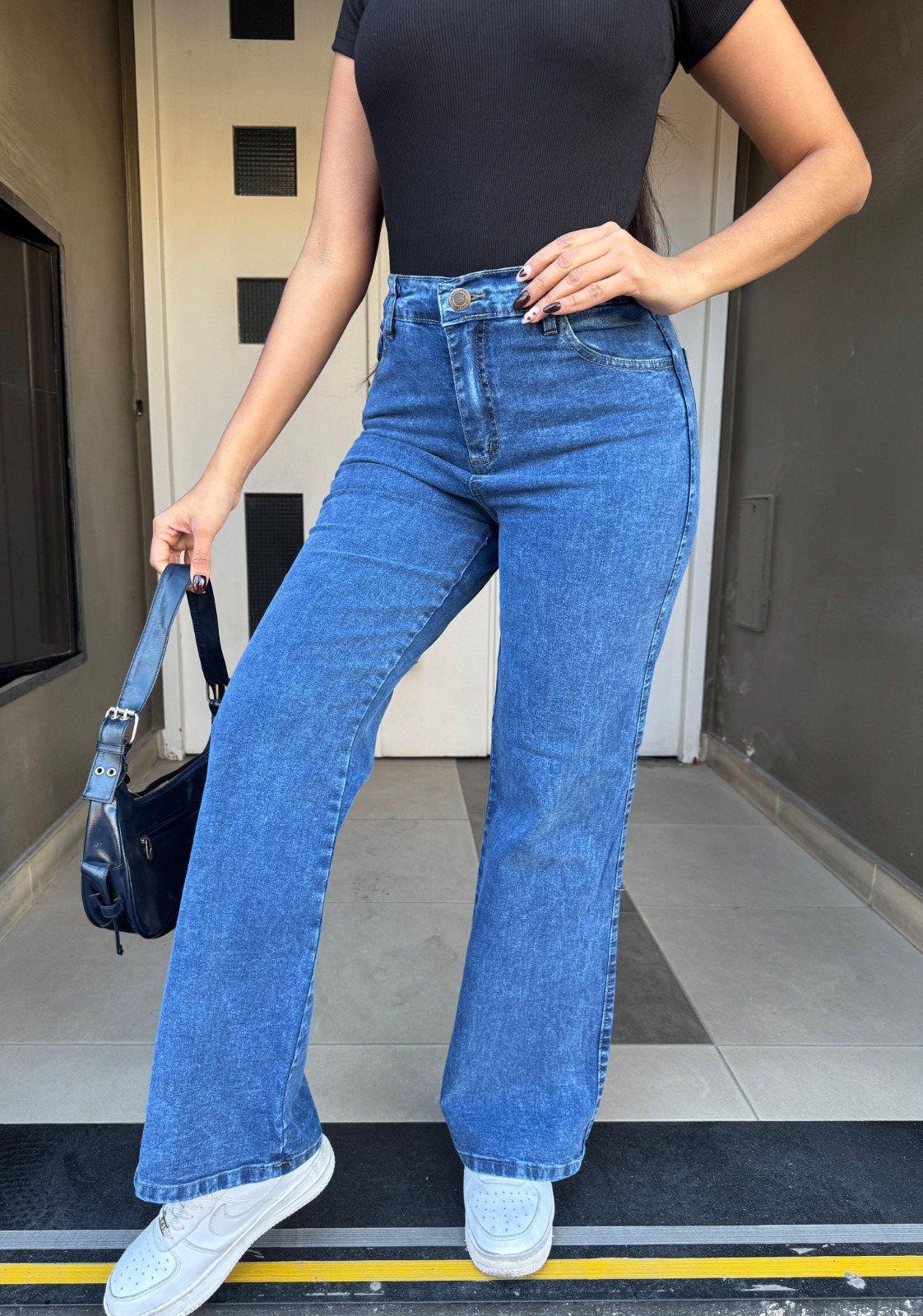MADISON AZUL NEVADO (Wide leg elastizado)