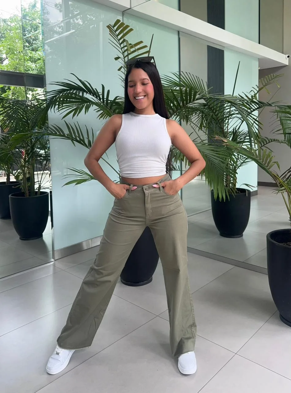 MADISON VERDE (WIDE LEG ELASTIZADO)